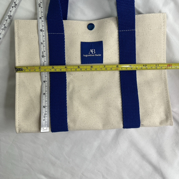 Augustinus Bader Canvas Tote Bag NWOT versatile classic, casual, spacious, beach - Picture 5 of 6